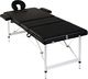 vidaXL Składany stół do masażu z aluminiową ramą, 3 strefy, czarny 3