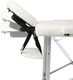vidaXL Kremowy składany stół do masażu 3 strefy z aluminiową ramą 3
