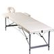 vidaXL Kremowy składany stół do masażu 3 strefy z aluminiową ramą 4