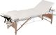 vidaXL Kremowy składany stół do masażu 3 strefy z drewnianą ramą 1