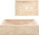 Umywalka vidaXL Umywalka, 45x30x12cm, marmurowa, kremowa (142773) 1