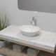 Umywalka vidaXL Umywalka z baterią mieszającą, ceramiczna, owalna, biała 1