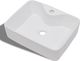 Umywalka vidaXL Ceramiczna umywalka z otworem na kran, prostokątna, biała 2