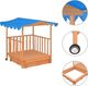 vidaXL Domek z piaskownicą UV50 130x130 cm (91795) 2