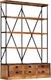 vidaXL Regał na książki z 4 półkami i 6 szufladami, 122 x 36 x 181 cm (284423) - 284423 1