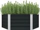 vidaXL Donica do podniesionej grządki, antracytowa, 129x129x45 cm 1