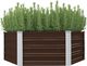 vidaXL Donica do podniesionej grządki, brązowa, 129x129x46 cm, stal 1