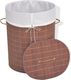 Kosz na pranie vidaXL brązowy (245580) 4