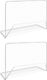 vidaXL Bramki piłkarskie z siatkami, 2 szt. 182x61x122 cm, stal, białe 1