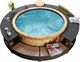 vidaXL Obudowa spa z polirattanu, czarna 1