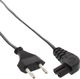 Kabel zasilający InLine InLine Kabel zasilający, wtyk Euro do wtyczki Euro 8, kątowy, czarny, 0,3m 1
