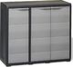 Szafa ogrodowa vidaXL z 2 półkami 97x38x87 czarno-szara 43705 1