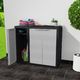Szafa ogrodowa vidaXL z 2 półkami 97x38x87 czarno-szara 43705 2