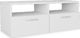 vidaXL Szafki pod TV, 2 szt., płyta wiórowa, 95x35x36 cm, białe 2