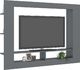vidaXL Szafka TV, wysoki połysk, szara, 152x22x113 cm, płyta wiórowa 2