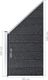 vidaXL Panel ogrodzeniowy WPC 90 x (100-180) cm, szary 7