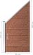 vidaXL Panel ogrodzeniowy WPC 90 x (100-180) cm, brązowy 7
