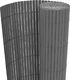 vidaXL Dwustronne ogrodzenie ogrodowe, PVC, 90x300 cm, szare 1