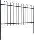 vidaXL Ogrodzenie z zaokrąglonymi końcami, stalowe, 3,4 x 1 m, czarne 2