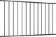 vidaXL Panel ogrodzeniowy, kryta proszkowo stal, 1,7x0,75m, czarny 1