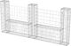vidaXL Kosz gabionowy w kształcie litery U, stal, 240 x 20 x 100 cm 2