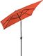 vidaXL Parasol ogrodowy na metalowym słupku, 300 x 200 cm, terakotowy 3