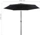 vidaXL Parasol ogrodowy na metalowym słupku, 300 cm, czarny 6