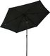 vidaXL Parasol ogrodowy z LED i stalowym słupkiem, 300 cm, czarny 3