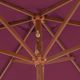 vidaXL Parasol ogrodowy na drewnianym słupku, 270 cm, bordowy 1