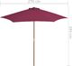 vidaXL Parasol ogrodowy na drewnianym słupku, 270 cm, bordowy 5