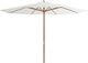 vidaXL Parasol ogrodowy na drewnianym słupku, 350 cm, piaskowa biel 1