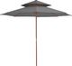 vidaXL Parasol ogrodowy z podwójnym daszkiem, 270 cm, antracytowy 1