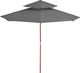 vidaXL Parasol ogrodowy z podwójnym daszkiem, 270 cm, antracytowy 3