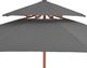 vidaXL Parasol ogrodowy z podwójnym daszkiem, 270 cm, antracytowy 6