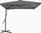 vidaXL Parasol ogrodowy na słupku stalowym, 250 x 250 cm, antracytowy 1