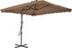 vidaXL Parasol ogrodowy na słupku stalowym, 250 x 250 cm, kolor taupe 2