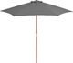 vidaXL Parasol ogrodowy na drewnianym słupku, 270 cm, antracytowy 1