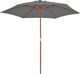 vidaXL Parasol ogrodowy na drewnianym słupku, 270 cm, antracytowy 2