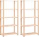 vidaXL Regały z 5 półkami, 2 szt., 80x38x170 cm, sosna FSC, 250 kg 1