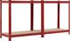 vidaXL Regał magazynowy, czerwony, 80x40x160 cm, stal i MDF 3