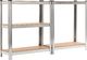 vidaXL Regał magazynowy, srebrny, 75 x 30 x 172 cm, stal i MDF 4