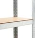vidaXL Regał magazynowy, srebrny, 75 x 30 x 172 cm, stal i MDF 6