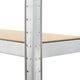 vidaXL Regał magazynowy, srebrny, 75 x 30 x 172 cm, stal i MDF 7