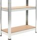 vidaXL Regał magazynowy, srebrny, 75 x 30 x 172 cm, stal i MDF 8