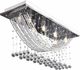 Lampa sufitowa vidaXL Biała lampa sufitowa z błyszczącymi kryształkami, 8 x G9, 29 cm 5