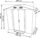 vidaXL Szopa ogrodowa metalowa szara 204x132x186 cm (42983) 7