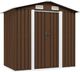 vidaXL Szopa ogrodowa stalowa brązowa 204x132x186 cm (47029) 1