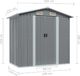 vidaXL Szopa ogrodowa stalowa antracytowa 204x132x186 cm (47028) 7