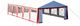 vidaXL Namiot imprezowy 10 x 5 m, czerwony 1