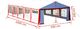 vidaXL Namiot imprezowy 10 x 5 m, czerwony 5